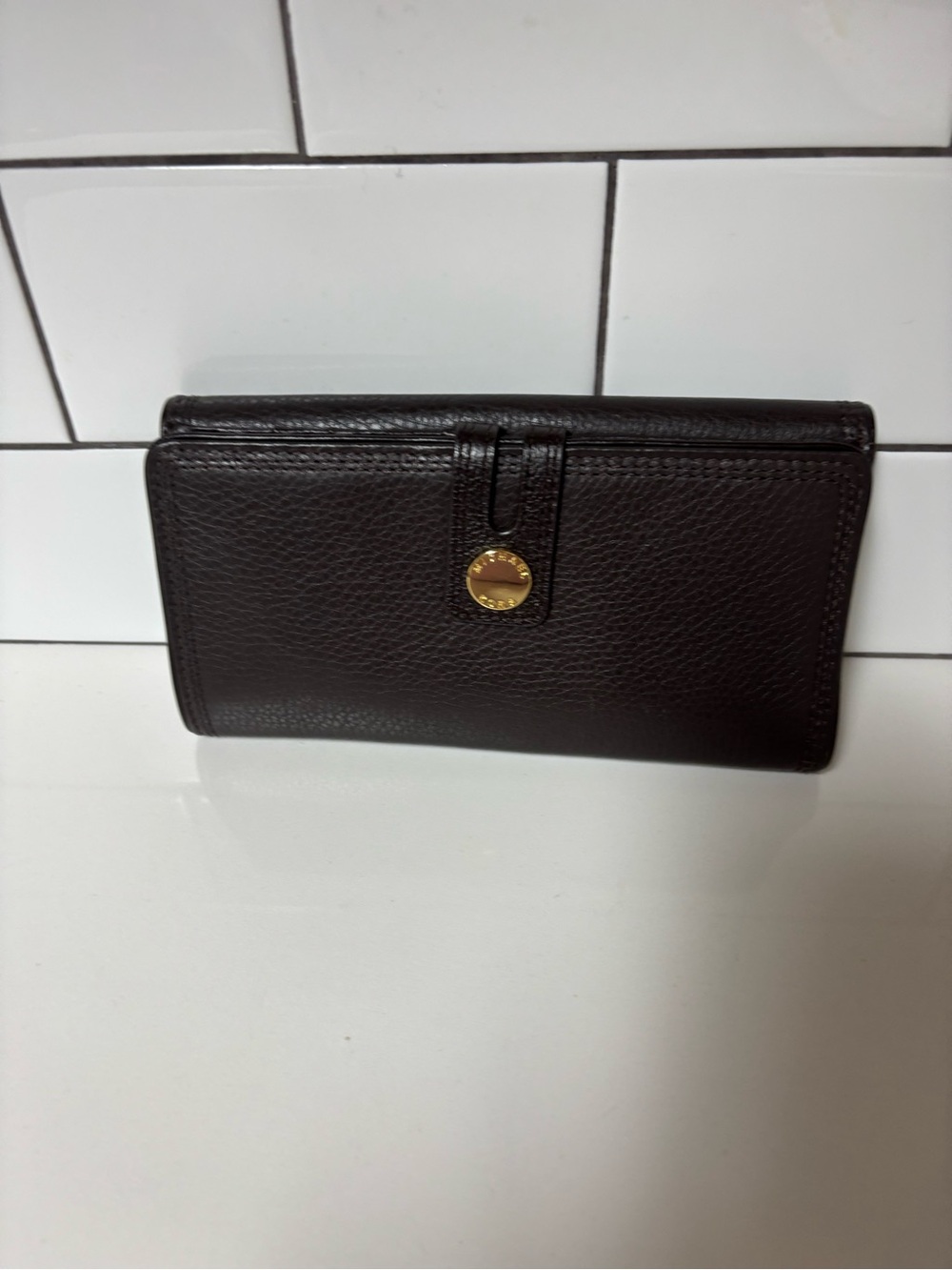 Michael kors Dark Brown Leather Wallet with Gold hardware